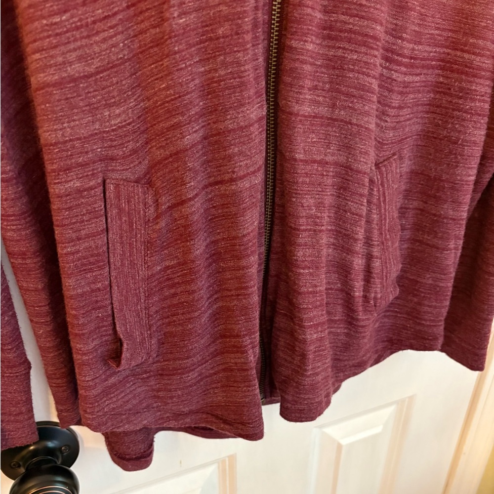 Market & Spruce Red/White Marled Hooded Sweater - Picture 4 of 6